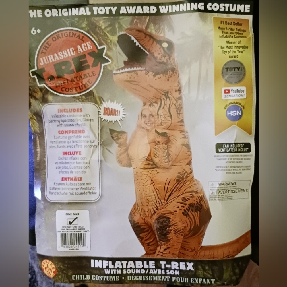 Inflatable T-Rex Costume NEW